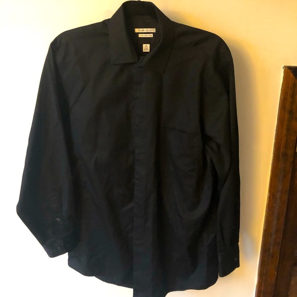 Van Heusen Shirts Mens Black Button Down Shirt Poshmark